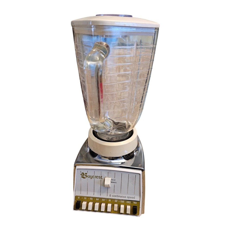 Vintage Baycrest 8 Speed Blender Chrome Glass Pitcher Model 541 Made in‎ Canada - Picture 2 of 11